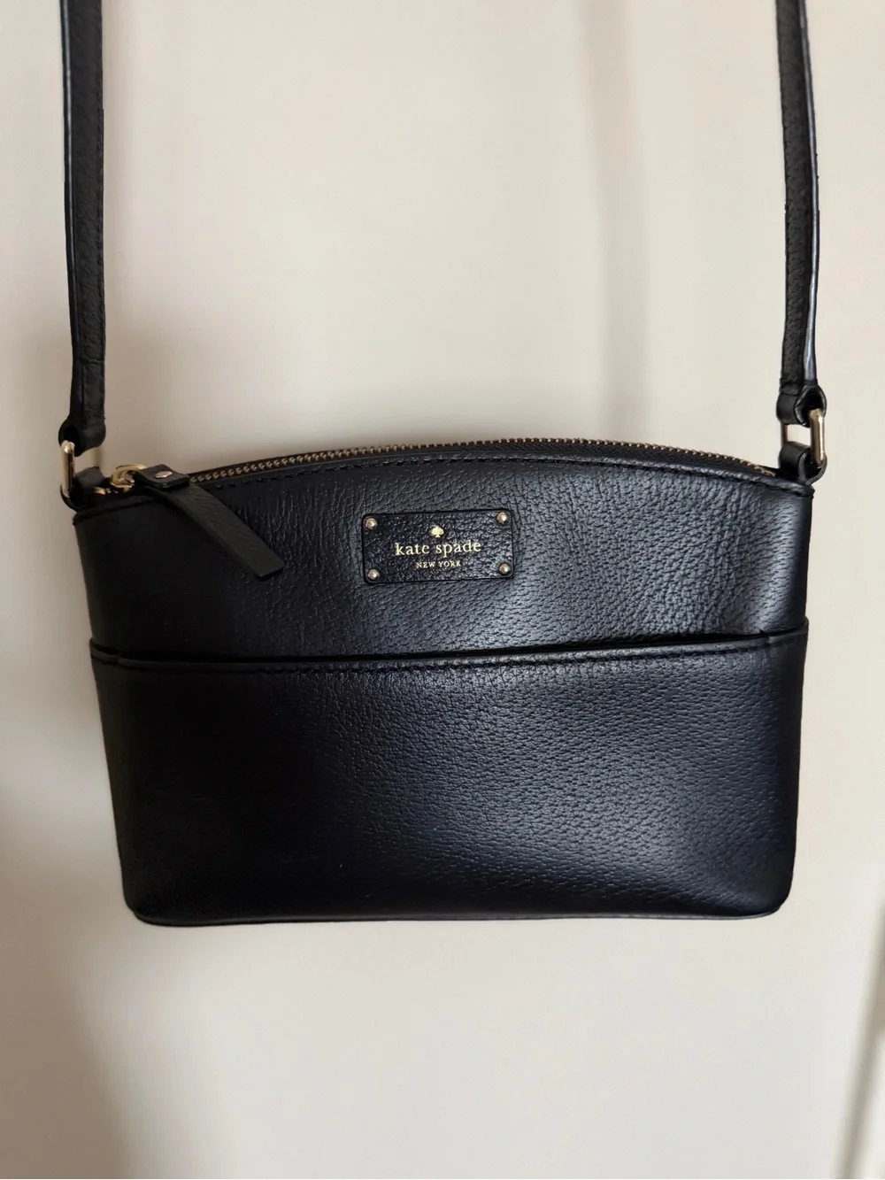 Kate Spade Black Leather Pebbled Crossbody